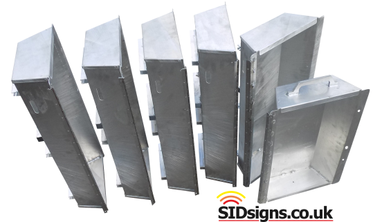 image of welded aluminium sign cases